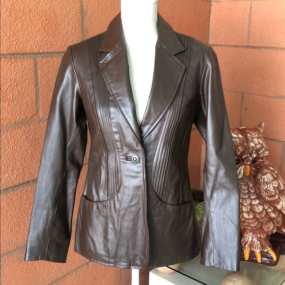 Denim&Co Jackets & Blazers - 🤎 Denim & Co Leather blazer black ECU